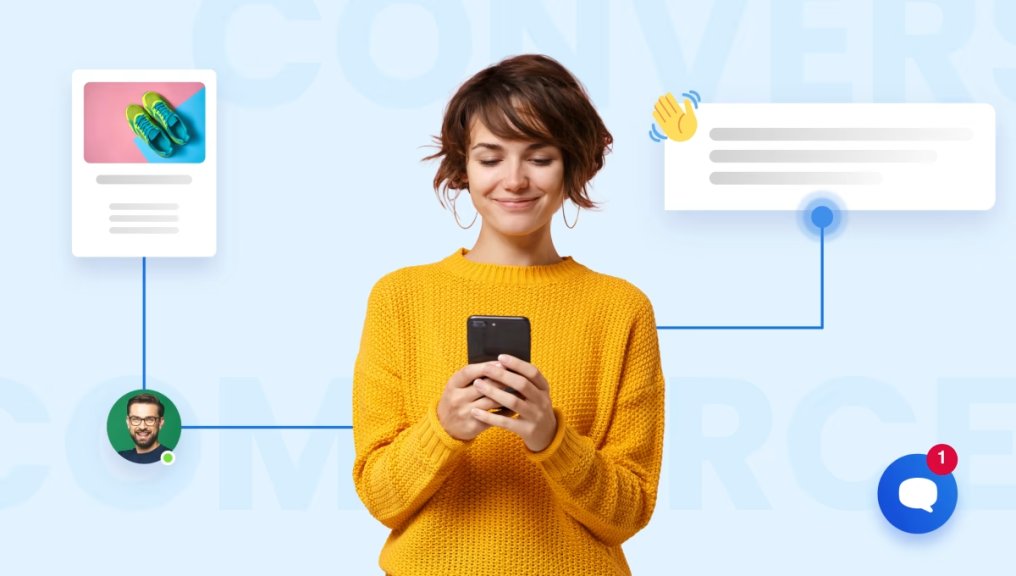 Comercio Conversacional: El Futuro del Descubrimiento de Marcas en la Era de la IA Asistente de IA guiando al usuario a través de compras personalizadas y descubrimiento de marcas
